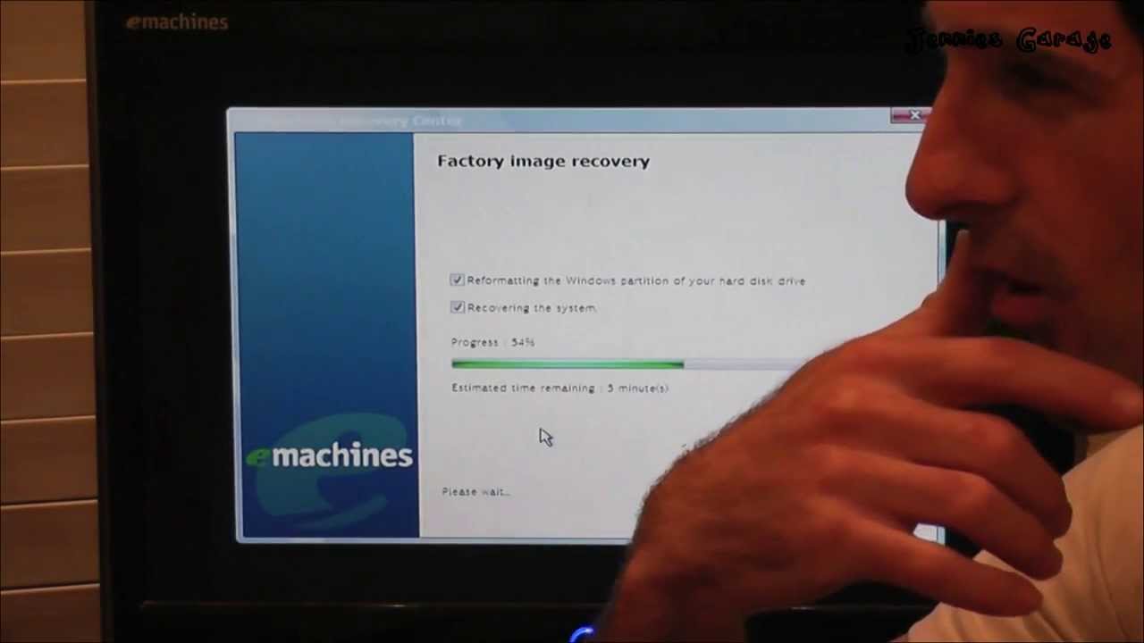 How To Reset Emachine Computer El22 To Factory Settings Running